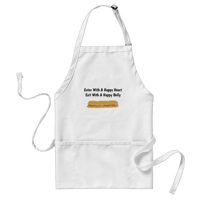 Avental Feliz Coração Belly Hoagie Apron (Frente)