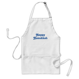 Avental "Feliz Hanukkah", festa de Natal azul