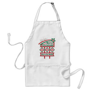 Avental Feliz Natal - Marquee Retro - Alegria ao Mundo