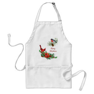 Avental Feriado de Bird Red Cardinal e Bullfinch