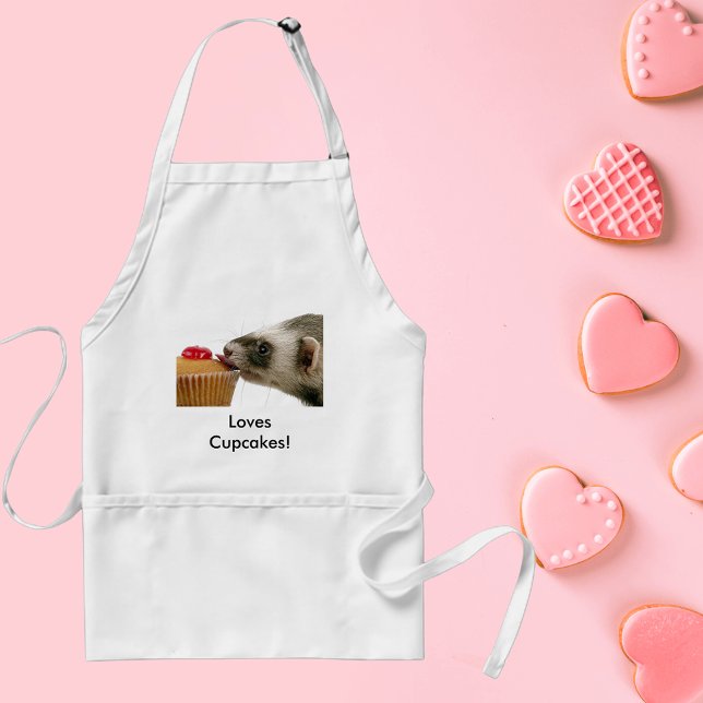 Avental Ferret Love Cupcakes (Ferrets Love Cupcakes Adult Apron)