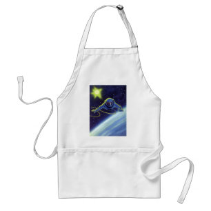 Avental Ficção científica vintage astronauta em uma caminh