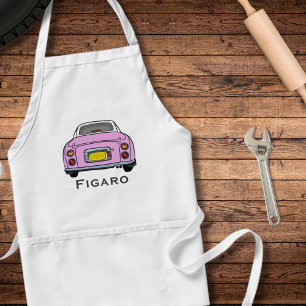 Avental Figuras Rosa Figaro Nome do Carro Garage Apron