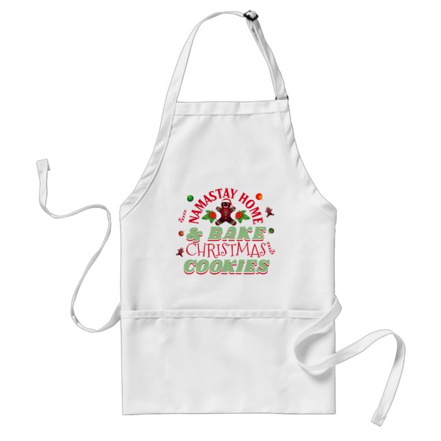 Avental Fique em Casa e Cozinhe Biscoitos de Natal (Frente)