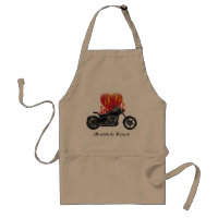 Avental flamejante do motociclista do amor