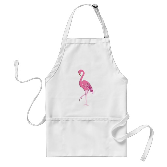 Avental flamingo rosa bonito (Frente)