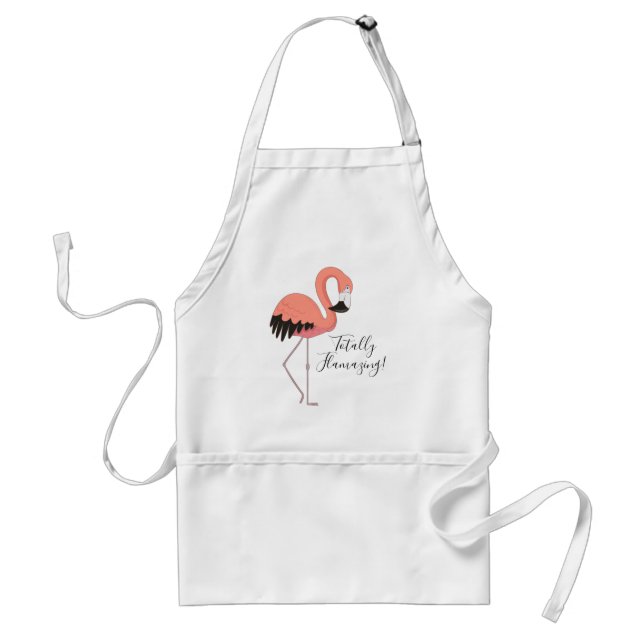 Avental Flamingo Rosa Fofo Texto Divertido Totalmente Flam (Frente)