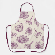 Avental - Floral Burgundy