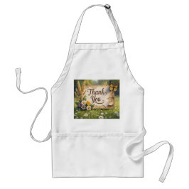 Avental Flores silvestres desenhadas à mão, pedúnculos de 