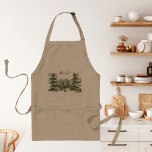 Avental Floresta de Pinheiros e Russo de Montanha<br><div class="desc">Cozinhe alegria em nossa Rústica Floresta de Pinheiros e avental adulto de Montanha. Personalize com seu texto. Abraça a cozinha com o toque da natureza!</div>
