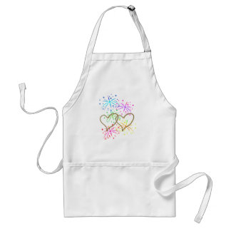 Avental Fogos-de-artifício românticos tangled corações