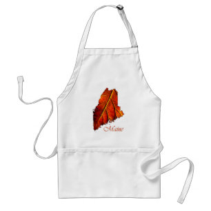 Avental Folhagem de Fotos do Maine Fall Gift Apron Autumn