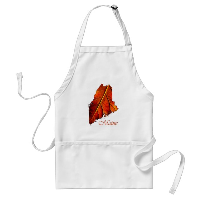 Avental Folhagem de Fotos do Maine Fall Gift Apron Autumn (Frente)
