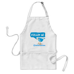 Avental Follow Me Little Blue Bird Twitter Apron