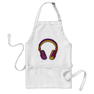 Avental fone de ouvido dj colorido