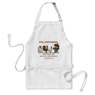 Avental Frango Engraçado Eu Desculpe Bife BBQ Churrasco Hu