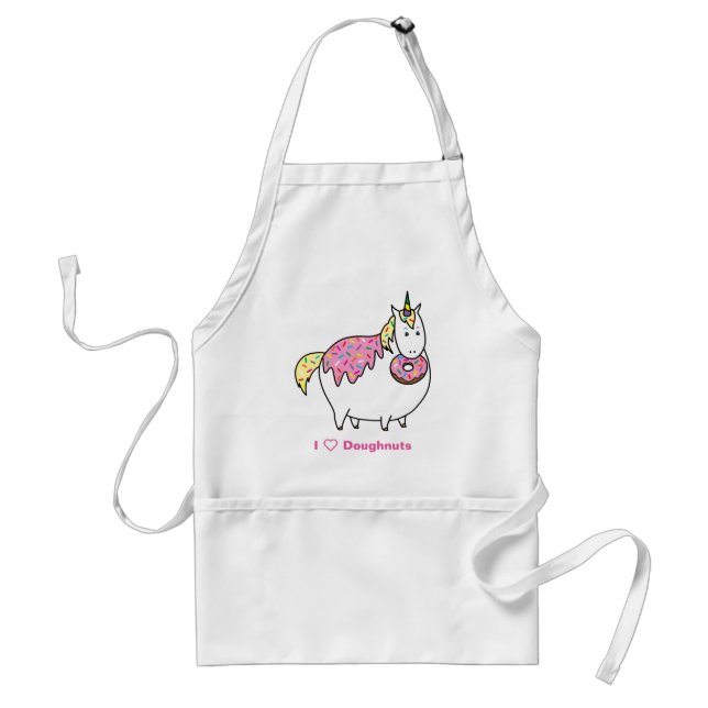 Avental Funny Fat Unicorn Come Sprinkle Doughnut (Frente)