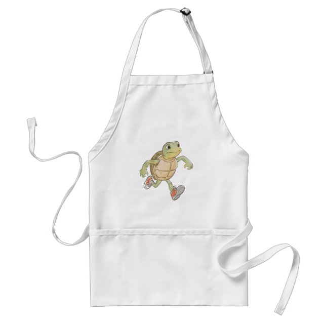 Avental Funny Running Turtle Cartoon Cooking Apron (Frente)