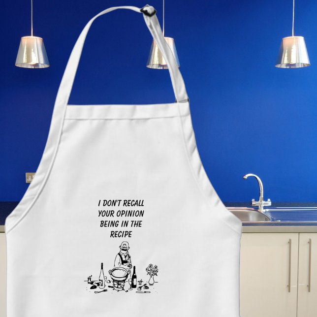 Avental Fussy Chef Apron (Cook in style and with a sense of humor with our fun customizable apron. )