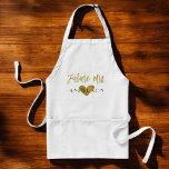 Avental Futura Sra. Faux Gold Foil com Coração<br><div class="desc">Futura Sra. Faux Gold Foil Apron para uma ideia de casamento,  Chá de panela ou Presente Festa de solteira.</div>