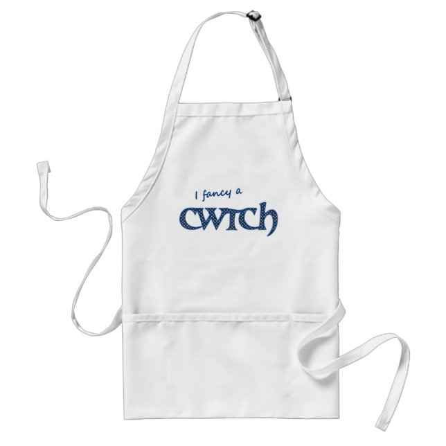 Avental Galês Divertido - Gwtch Apron, Bolinhas (Frente)