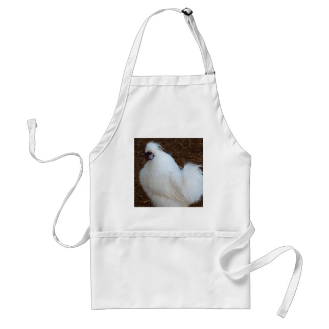 Avental Galinha branca de Silkie (Frente)