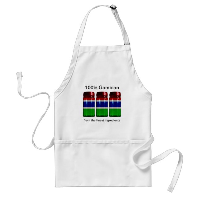 Avental Gâmbia Flag Spice Jars Apron (Frente)