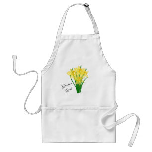 Avental Garden Girl Yellow Daffodil Flower