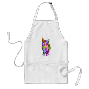 Avental Gatinho Abstrato - Personalize o seu