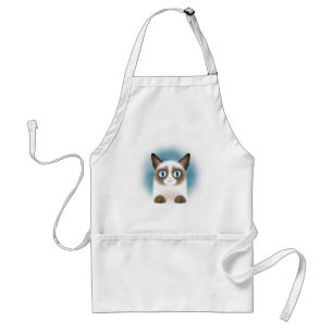 Avental Gatinho Siamese curioso