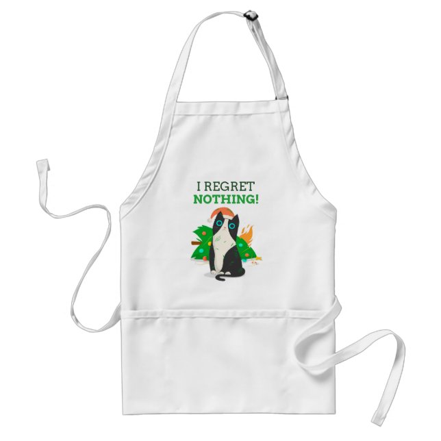 Avental Gato de Natal rabugento (Frente)