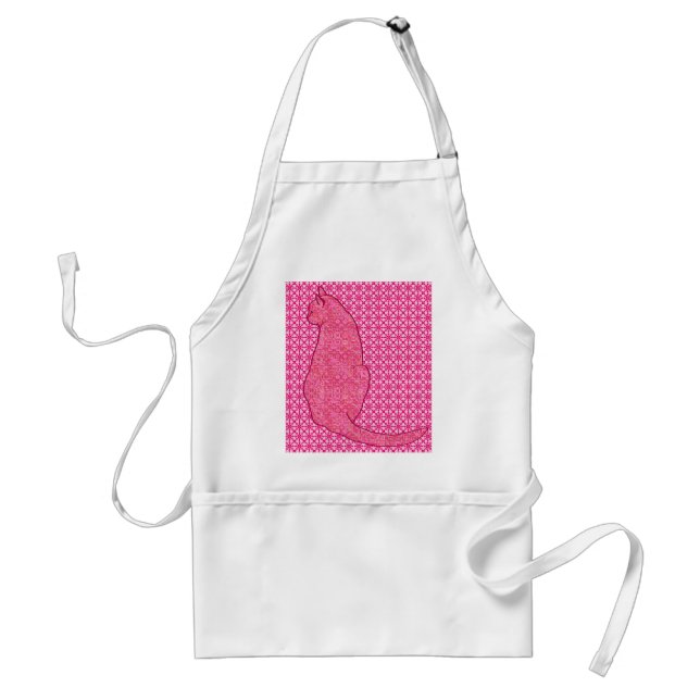 Avental Gato Japonês - Fúchsia Pink Batik (Frente)