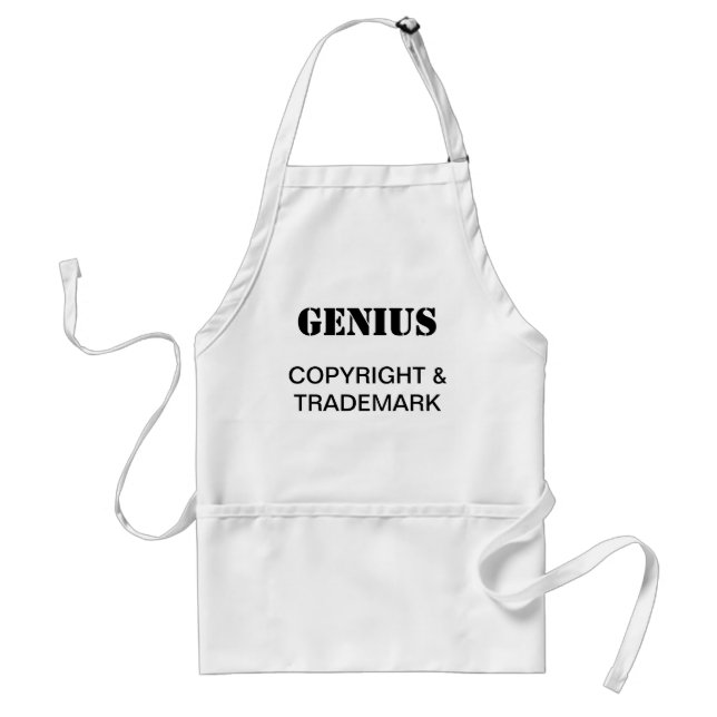 Avental Genius, Copyright e Marca Comercial Apron (Frente)