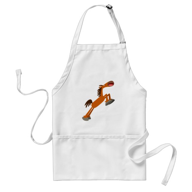 Avental Giddyup, Horsey! Cartoon Horse Apron (Frente)