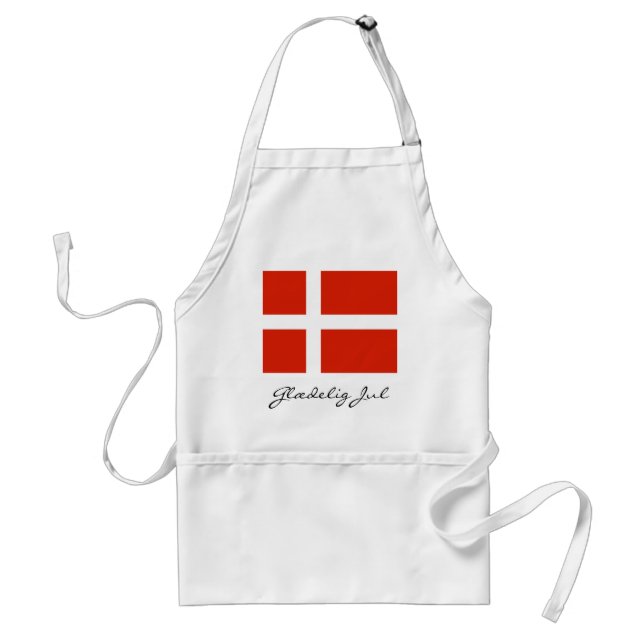 Avental Glædelig Jul com Dannebrog (Frente)