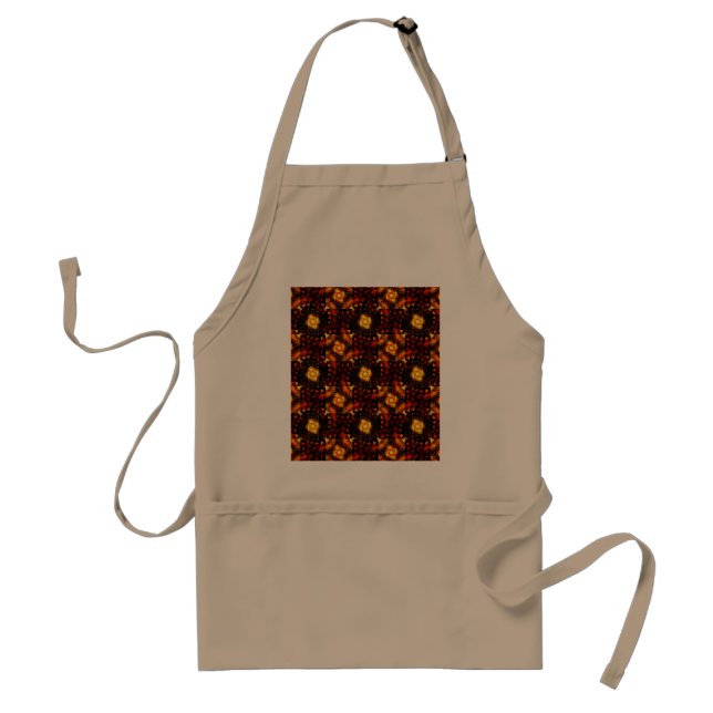 Avental Gold Modern Boho Elegant Abstract Art Pattern #506 (Frente)
