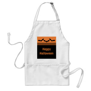 Avental Gone Batty Halloween Apron, Orange