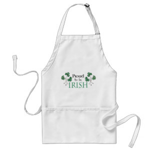 Avental Green Shamrock orgulhoso de ser irlandês Sturdy Ap