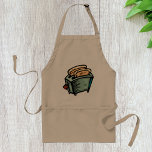 Avental Green Toaster Apron<br><div class="desc">A torradeira humilde é algo que todos temos em nossas cozinhas. Há muitos tipos diferentes de torradeiras e esta design é uma legal de uma torradeira de duas fatias com duas fatias de torrada saindo dela. Esta torradeira parece excelente neste avental. Perfeito para si mesmo ou como presente</div>