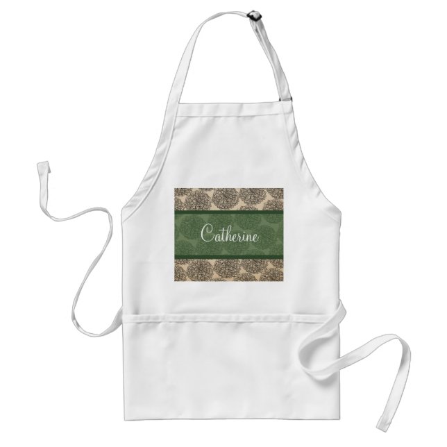 Avental Green Vintage Zinnia Apron (Frente)