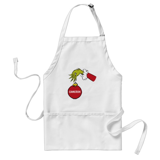 Avental Grinch | Nome Personalizado (Frente)