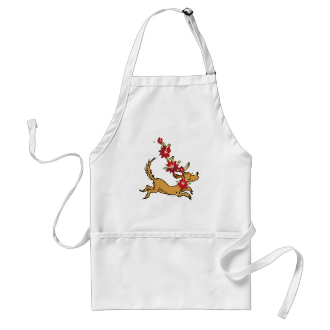 Avental Grinch | Poinsettia de Natal do Max (Frente)