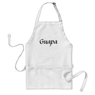 Avental Guapa bonito em espanhol Espanhol branco preto