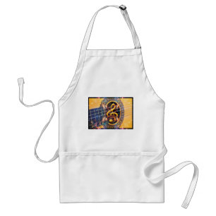 Avental Guitarra Acústica Psicodélica, design de partitura