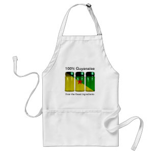 Avental Guyane Flag Spice Jars Apron