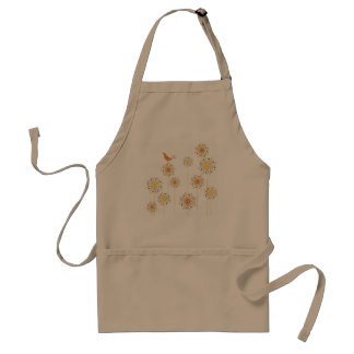 Avental Happy Orange Bird Design Apron