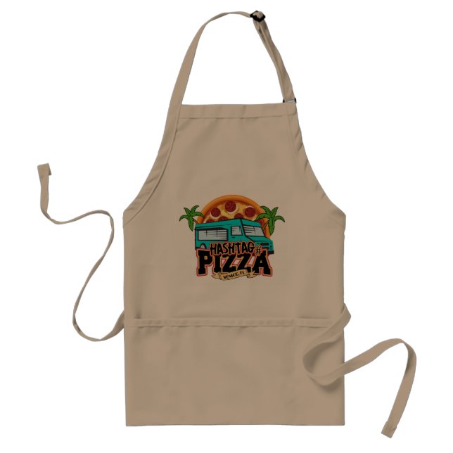 Avental Hashtag Pizza Khaki Apron (Frente)