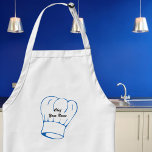 Avental Hat Mens do Chef Azul Escuro Elegante<br><div class="desc">O avental deste homem seria uma maravilhosa necessidade doméstica para a cozinha,  mas é adequado para um CHURRASCO de verão,  um compro de trabalho,  etc. O design é um elegante chapéu de chef azul escuro.</div>