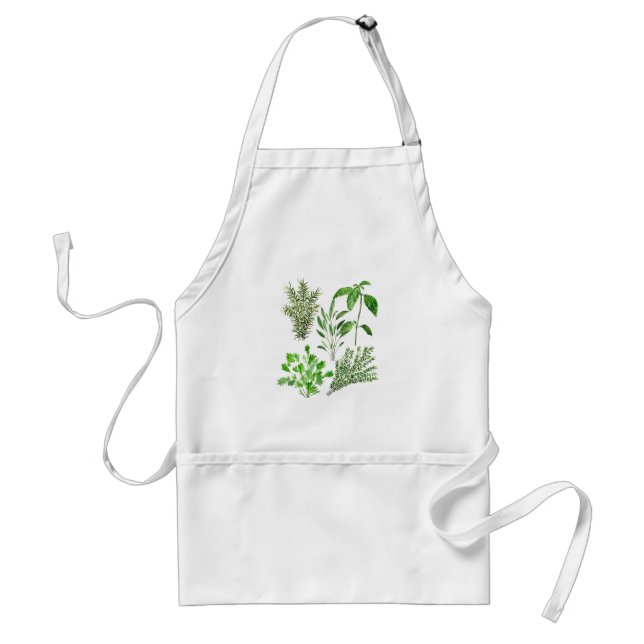 Avental Herbs Rosemary Sage Thyme Mint Parsley Kitchen (Frente)