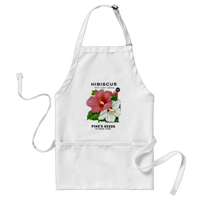 Avental Hibiscus Vintage Seed Packet (Frente)